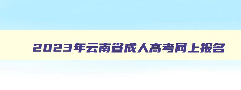 2024年云南省成人高考网上报名 2024年云南成人高考报名入口 2024年云南省成人高考网上报名 2024年云南成人高考报名入口