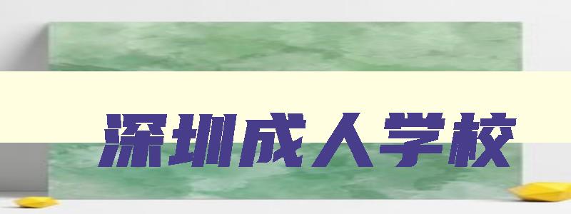 深圳成人学校 深圳成人学校培训班