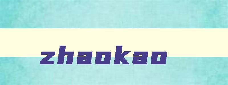 zhaokao 招考网