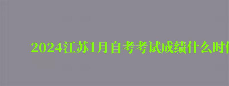 2024江苏1月自考考试成绩什么时候出来(2024年4月江苏自考成绩公布时间) 2024江苏1月自考考试成绩什么时候出来(2024年4月江苏自考成绩公布时间)