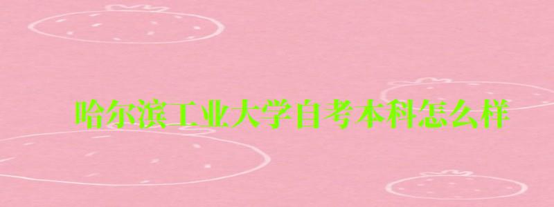 哈尔滨工业大学自考本科怎么样(哈尔滨工业大学自考本科怎么样啊) 哈尔滨工业大学自考本科怎么样(哈尔滨工业大学自考本科怎么样啊)