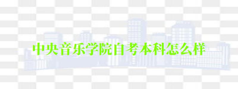 中央音乐学院自考本科怎么样（中央音乐学院自考本科怎么样啊）